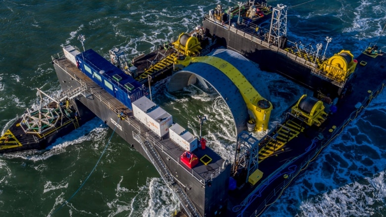 EDM cape sharp tidal turbine
