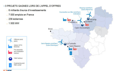 Appel d’offres d’Eolien Maritime France pour les 3 parcs éoliens offshore