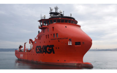 Esvagt Mercator est baptisé et en service pour Belwind et Nobelwind