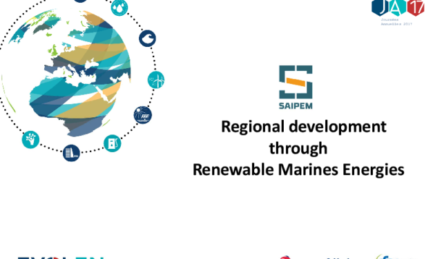 Tour d’horizon présenté par Saipem des infrastructures réalisées en France pour accueillir les énergies renouvelables marines.
