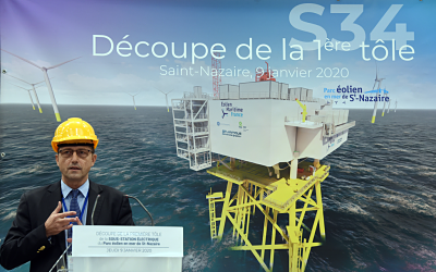 The construction of the key components of the Saint – Nazaire windfarm has started !