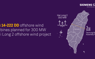 Taiwan sera le premier pays à utiliser la Siemens Gamesa SG 14-222 DD