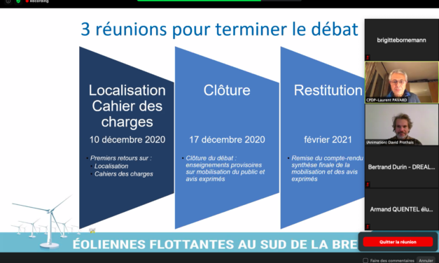 CPDP Bretagne sud : Dernière réunion en ligne le 17 décembre 2020