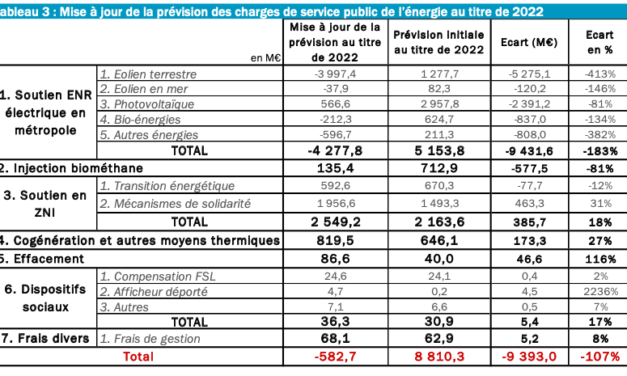 Les ENR rentables selon la CRE pour l’évaluation des charges de service public de l’énergie 2023