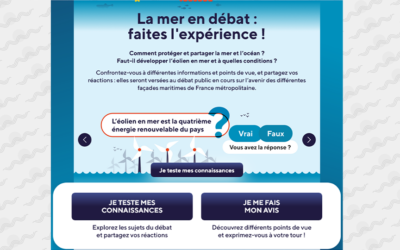 Débat public « La Mer en débat » : le programme de la semaine et résultats de l’enquête IPSOS