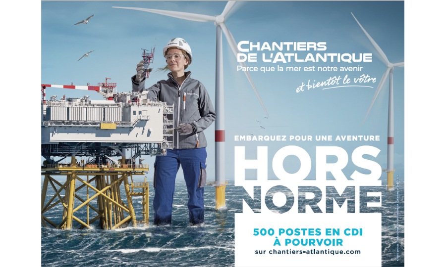 Campagne de recrutement « Hors-Norme » par Chantiers de l’Atlantique.