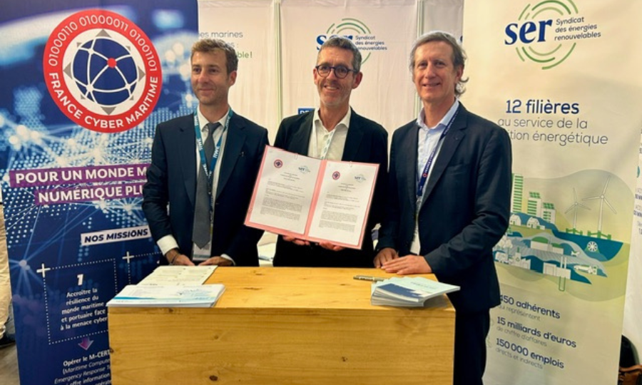 Le Syndicat des énergies renouvelables et France Cyber Maritime signent une convention de coopération