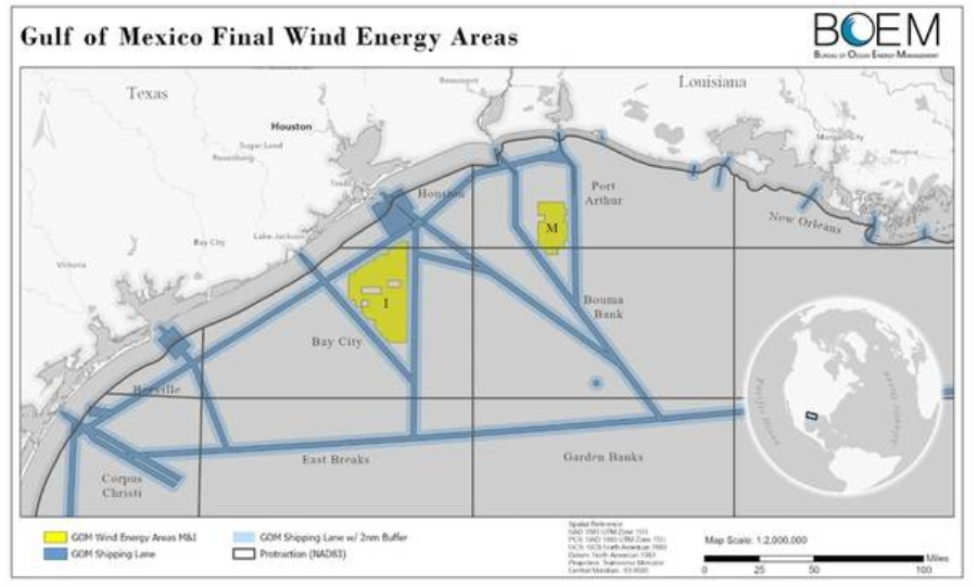 Les États-Unis annulent la deuxième vente de concessions éoliennes offshore dans le golfe du Mexique