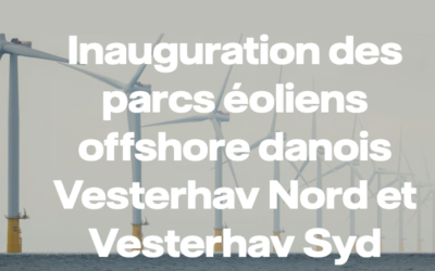 Inauguration des parcs en mer européen de Vattenfall : Vesterhav Nord, Vesterhav Syd au Danemark