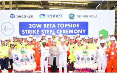 Coupe de l’acier pour la plate-forme offshore en courant continue IJmuiden Ver Beta de TenneT