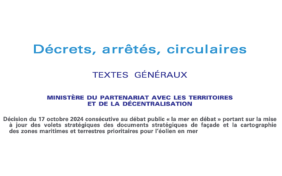 La Mer en Débat : réponse du Gouvernement avec la publication au JO du 18 octobre de la Décision du 17 octobre