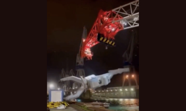 « Brave Tern » a heurté une des grues du port de Ferrol