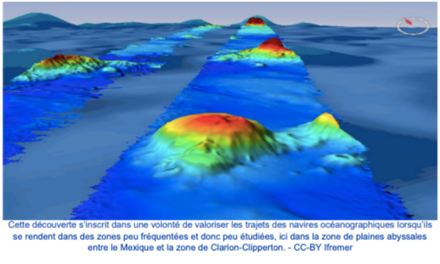 Campagne NODULE-2024 : 6 nouveaux monts sous-marins découverts dans le Pacifique