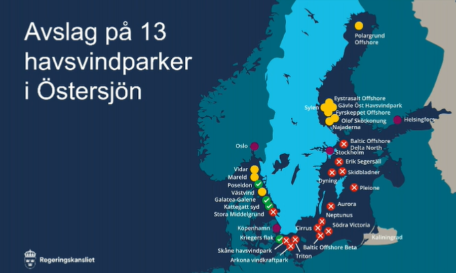 Suède : Nej pour 13 parcs éoliens en mer sur 24 envisagés