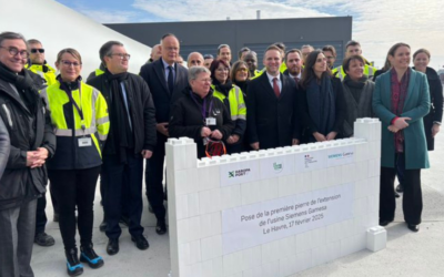 Siemens Gamesa : Marc Ferraci pose la 1ère pierre de l’extension de l’usine Siemens Gamesa au Havre et dévoile quelques infos sur les prochains Appels d’offres